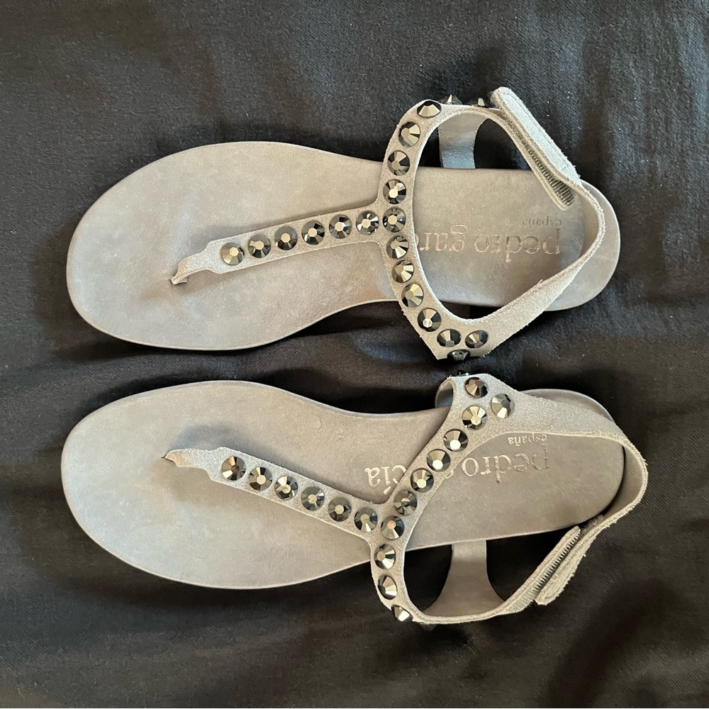 Pedro Garcia Swarovski Studded Sandals